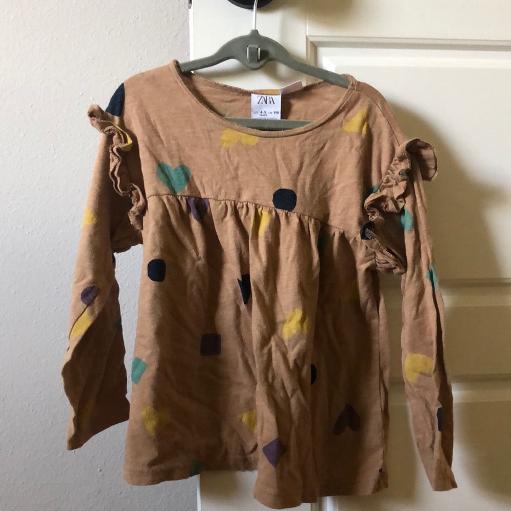 Zara girls long sleeve shirt